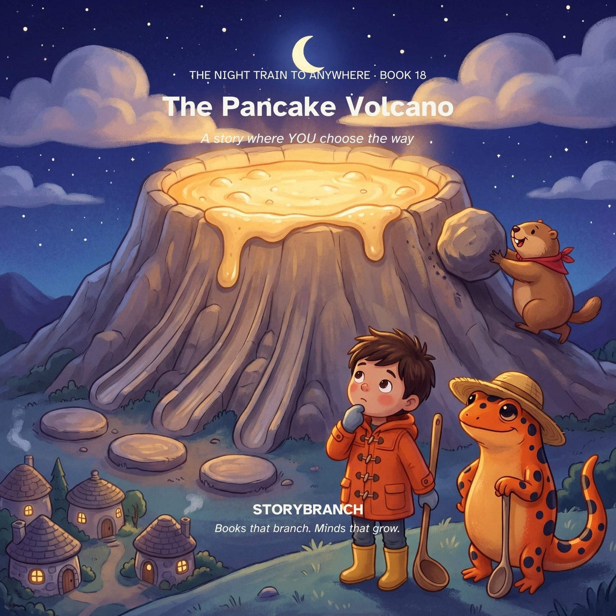 Front cover of Book 18 · The Pancake Volcano